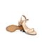Teenmix/天美意夏新款商场同款粉杏色透明一字带牛皮革女皮凉鞋COV06BL9