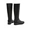 Teenmix/天美意冬新款商场同款黑色优雅长靴女牛皮革方跟靴子CBQ82DG9