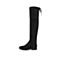 Teenmix/天美意冬新款商场同款黑色休闲拉链过膝靴方跟女长靴CO590DC9