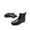 Teenmix/天美意冬新款黑色英伦切尔西短靴女布洛克皮靴CBQ64DD9