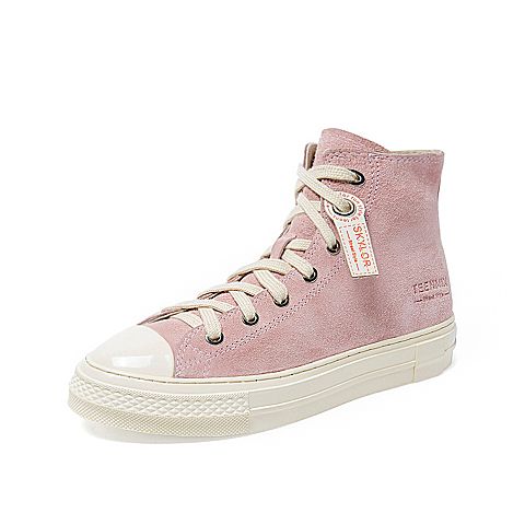 Teenmix/天美意冬新款粉色街头运动风休闲鞋女高帮短靴CO240DD9