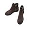 Teenmix/天美意冬新款商场同款灰色短靴女方跟皮靴踝靴AV151DD9