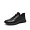 Teenmix/天美意冬新款商场同款黑色潮流休闲舒适牛皮男运动鞋2QC01DM9