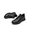 Teenmix/天美意冬新款商场同款黑色潮流休闲舒适牛皮男运动鞋2QC01DM9