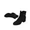 Teenmix/天美意冬新款商场同款黑色简约侧拉链扣带羊绒皮革女短靴AV471DD9