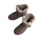 Teenmix/天美意冬新款商场同款豆沙色韩版保暖牛剖层革女休闲雪地靴（毛里）AV421DD9