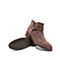 Teenmix/天美意冬新款商场同款啡色羊皮革英伦简约短靴女方跟拉链皮靴踝靴AV461DD9