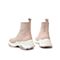 Teenmix/天美意冬新款商场同款粉色钻饰厚底袜靴女休闲短靴AV341DD9