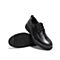 Teenmix/天美意秋新款商场同款黑色绑带波纹油蜡牛皮男豆豆鞋95512CM9