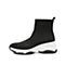Teenmix/天美意冬新款商场同款黑色绒里街头休闲厚底袜靴女短靴AV431DD9