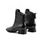 Teenmix/天美意冬新款商场同款黑色方跟简约休闲牛皮革短靴女皮靴CON43DD9