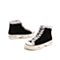 Teenmix/天美意冬新款商场同款黑色英伦休闲牛剖层皮革女短靴AV681DD9
