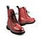 Teenmix/天美意冬新款商场同款红色系带方跟时尚马丁靴女中靴AV731DZ9