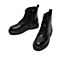 Teenmix/天美意冬新款商场同款黑色单里系带休闲马丁靴牛皮革女皮靴AW291DD9