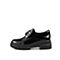Teenmix/天美意2020春新款商场同款黑色厚底锯齿系带漆皮牛皮革女皮鞋CKG22AM0