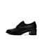 Teenmix/天美意2020春商场同款英伦风木纹方跟系带牛皮革女休闲皮鞋CL223AM0