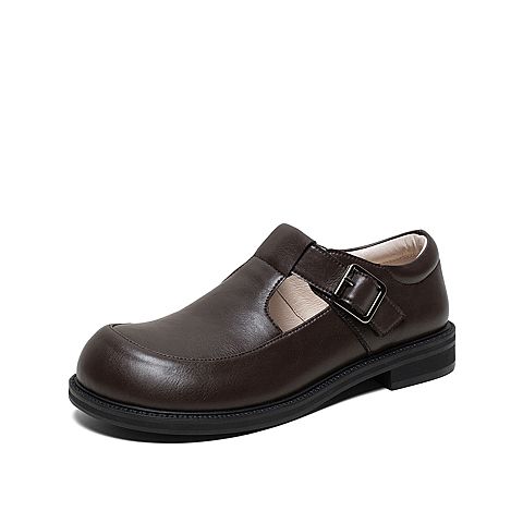 Teenmix/天美意2020春新款英伦风复古娃娃鞋女皮鞋单鞋A2067AM0