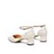 Teenmix/天美意2020夏新款商场同款简约OL通勤尖头女皮凉鞋CM507BK0