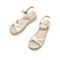 Teenmix/天美意2020夏新款商场同款编织坡跟绵羊皮革女凉鞋CT105BL0