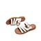 Teenmix/天美意2020夏新款商场同款厚底皮带扣装饰拖鞋猪皮革女凉鞋AW571BT0