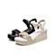 Teenmix/天美意2020夏新款商场同款时尚水钻一字带女皮凉鞋CT502BL0