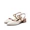 Teenmix/天美意2020夏新款商场同款时尚简约撞色女皮凉鞋AW901BH0