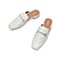 Teenmix/天美意2020夏新款商场同款菱格纯色包头穆勒拖绵羊皮革女凉拖鞋CID02BH0