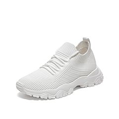 Teenmix/天美意2020夏新款商场同款时尚运动风网面系带女休闲鞋AX181BM0