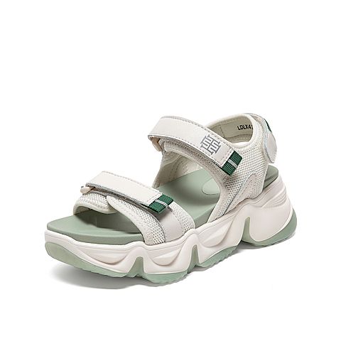 Teenmix/天美意2020夏新款商场同款时尚复古老爹鞋运动风沙滩女凉鞋LDLX4BL0