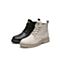 Teenmix/天美意2020冬新款商场同款简约素雅休闲系带马丁靴牛皮革单绒毛女短靴CLY42DD0