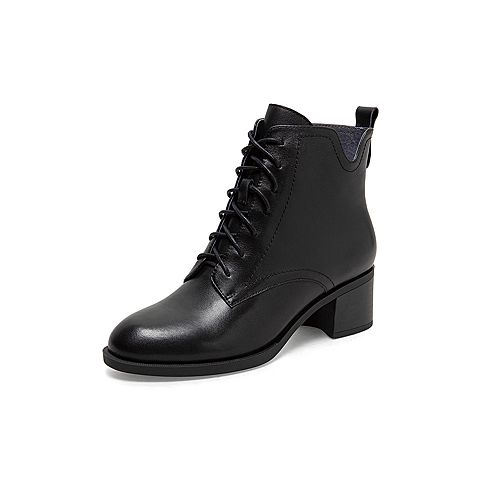 Teenmix/天美意2020冬新款商场同款高跟时髦马丁靴女皮靴AY281DD0