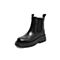 Teenmix/天美意2020冬新款厚底烟筒靴英伦切尔西女短靴YTX02DD0