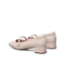Teenmix/天美意2021春新款商场同款珍珠玛丽珍粗跟女皮单鞋BA261AQ1