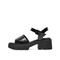 Teenmix/天美意2021夏新款商场同款摩登复古粗跟罗马凉鞋女凉鞋CXS01BL1