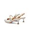 Teenmix/天美意2021夏新款商场同款优雅珍珠链后空猫跟鞋牛皮革女凉鞋BA491BH1