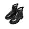 Teenmix/天美意2021春新款镂空网面靴前拉链时装休闲女皮短靴1WMX0AD1