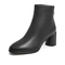 Teenmix/天美意2021冬新款商场同款粗高跟后拉链时装靴气质女皮短靴CUM40DD1