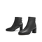 Teenmix/天美意2021冬新款商场同款粗高跟后拉链时装靴气质女皮短靴CUM40DD1