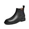 Teenmix/天美意2021冬新款商场同款气质切尔西靴显瘦女皮短靴BB401DD1