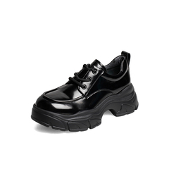 Teenmix/天美意2022春新款商场同款复古厚底英伦风女皮单鞋BD021AM2