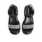 Teenmix/天美意2022夏新款商场同款时髦简约清新水钻一字带厚底女皮凉鞋CK705BL2