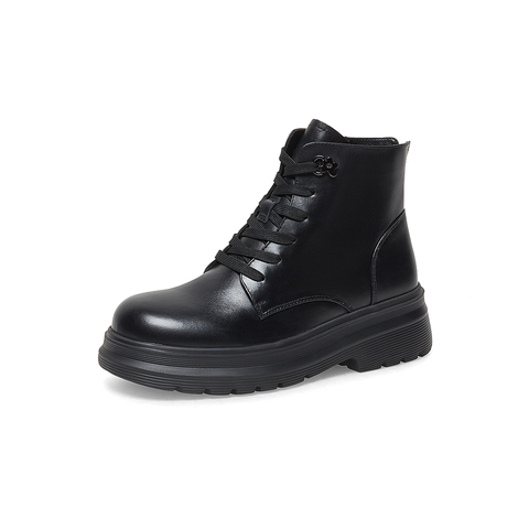Teenmix/天美意2022冬新款商场同款英伦复古马丁靴女短靴CSR41DD2