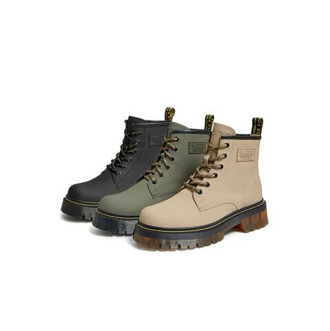 Teenmix/天美意2022冬商场同款休闲系带马丁靴女靴CSS41DD2