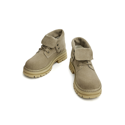 Teenmix/天美意2022冬新款商场同款复古磨砂工装靴女靴BF081DD2