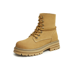 Teenmix/天美意2022冬新款商场同款复古磨砂工装靴女靴BF081DD2