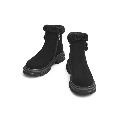 Teenmix/天美意2022冬新款时尚粗跟保暖雪地靴休闲靴女靴NXD18DD2