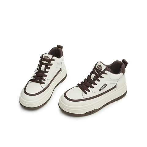 Teenmix/天美意2023春新款商场同款高帮简约板鞋女休闲鞋BF431AD3