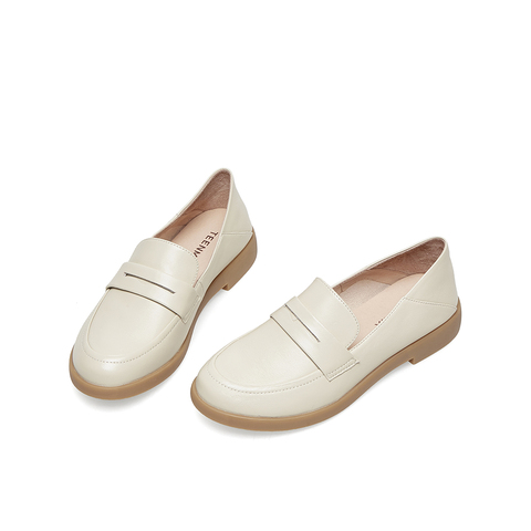 Teenmix/天美意2023春新款商场同款英伦复古乐福鞋女单鞋CCJ38AA3