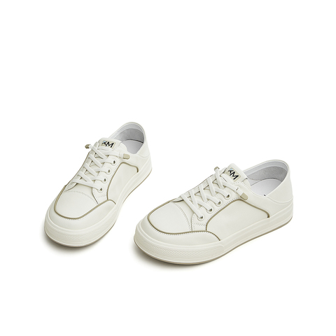 Teenmix/天美意2023春新款商场同款简约小白鞋女休闲鞋BF501AM3
