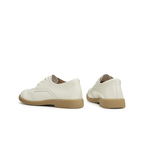 Teenmix/天美意2023春新款商场同款系带雕花单鞋女皮鞋CCJ37AM3
